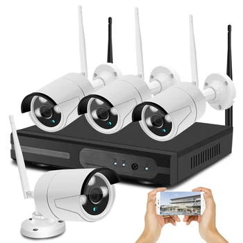 1080P VRR IP Kameras Komplektu, Wifi Sistēma, Nakts Redzamības Āra Iekštelpu Drošības divvirzienu Video 4CH Uzraudzības CCTV Camera Set