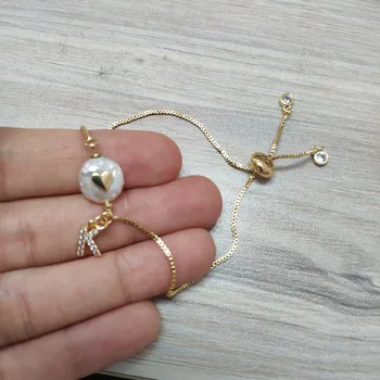 Zelta tiny sirds whtie cz sagatavot sākotnējo 26 alfabēta burtu vārdu šarmu saldūdens pērļu pērles gards zelta saiti aproce sievietēm