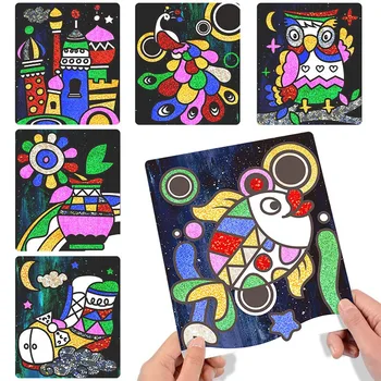 Bērniem DIY Karikatūra Burvju Pārsūtīt Krāsošana Amatniecības Mazulis Mākslas Un Amatniecības Rotaļlietas Bērniem Izglītības Mācību Zīmēšanas Rotaļlietas