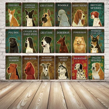 [ Kelly66 ] Suņi Basset Hound Metāla zīmju Skārda Plakātu Mājas Dekori Bāra Sienas Mākslas Glezniecības 20*30 CM Izmērs y-2209