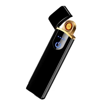 Uzlādes Vieglāks Touch Indukcijas Pretvēja Elektronisko Ultra-plānas USB piepīpētāja Metāla Uzlādējams Šķiltavas Vīriešiem