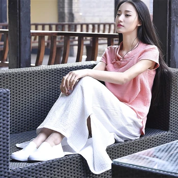 Johnature Sieviešu Vintage Svārki Elastīgs Viduklis 2020. Gada Vasarā Jaunu Gadījuma Kokvilnas Veļa Pogas Ķīniešu Stilā Īss Mīksti Svārki