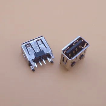 5-1000X klēpjdators mātesplatē 2.0 micro USB 4pin 4 pin DC Tipa Dzīvoklis Leņķi 180 Grādu Sieviešu PCB Savienotājs Ligzda Jack Plug melns