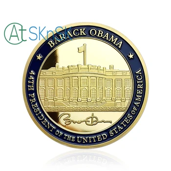 1PC ir 44. vietā Zīmogu Amerikas savienoto Valstu Prezidents Baraks Obama Baltajā Namā Ērglis Parakstīts Izaicinājums Monētu Kolekciju Dāvanas