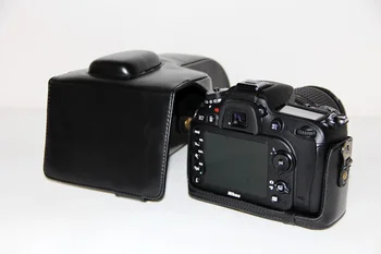 Retro Vintage PU Ādas Fotokameras soma Soma Nikon D5100 D5200 D5300 Kameras Soma Kafijas Melns Brūns