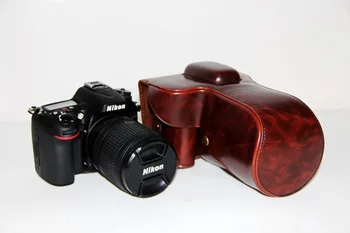 Retro Vintage PU Ādas Fotokameras soma Soma Nikon D5100 D5200 D5300 Kameras Soma Kafijas Melns Brūns
