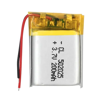 2GAB litija jonu akumulators 200mah 502025 3,7 v Li polimēru bateriju, portatīvo MP3, MP4, GPS tālvadības kontrolieri