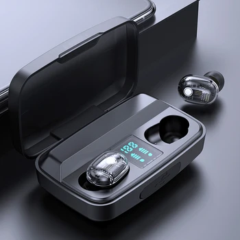 TWS Bluetooth 5.0 Austiņas, Bezvadu Pārnēsājamās Austiņas 3500mAh Power Bank Aptx/SBC Austiņas Stereo Mini Bluetooth Earbuds M13C