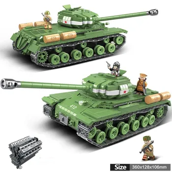Militārās sērija pasaules kara, IR-M2 Tanks Tiger 131 KV-2 Smagie Panzer Panzerkampfwagen IV Tvertnes modelis Bērniem Ziemassvētku Dāvanas