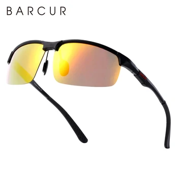 BARCUR Alumīnija Magnisium Sporta Saulesbrilles Polarizētās Gaismas Svara, Braukšanas Glases Vīrieši Sievietes