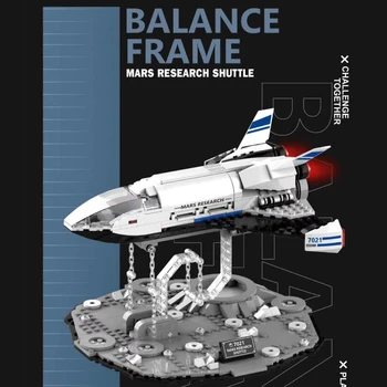 Autors Tensegrity Skulptūras Anti Gravitācijas Līdzsvara Celtniecības Bloki, Satelīta Space Shuttle Ar Astronautu Attēls Ķieģeļi Rotaļlieta Dāvana