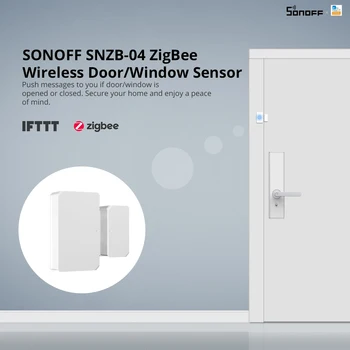 SONOFF SNZB-04 ZigBee Bezvadu Durvju/Logu Sensors Detektoru On/ Off Brīdinājuma paziņojumus, izmantojot eWeLink APP
