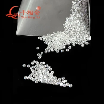 DF baltā krāsa 0.9 mm līdz 2,9 mm maza izmēra sintētisko moissanite apaļas formas vaļīga akmens veikti ar SIC