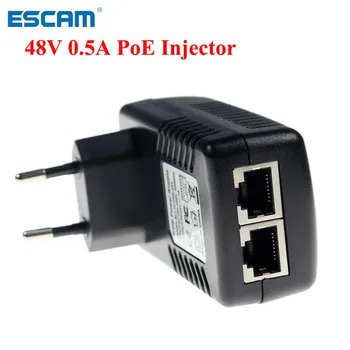 ESCAM Uzraudzības CCTV Drošības POE Sienas Kontaktdakšu POE Inžektors Ethernet Adapteri IP Kameras Tālrunis PoE Barošanas