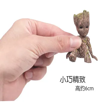 1gb Miniatūras PVC Rotaļlietas modeli, Maz Koku Cilvēks Figūriņas jaukums Karikatūra Anime Modelis Kolekcionējamus Dāvanu Galda Dekorēšana