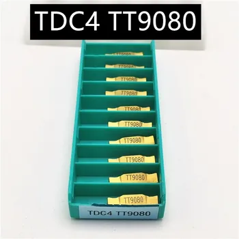 10PCS TDC4 TT9080 Karbīda Ielikt Pagrieziena Rīks Virpošanas Frēzēšanas CNC Griešanas Instruments, Slota Griešana