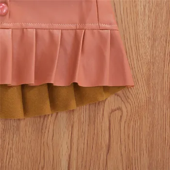 Bērni, Meitenes Kroku Svārki 2020. Gadam, Modes Cietā Elastīgs Viduklis Mini Svārki Pogu Dizaina Svārki Tērpiem 1-ź5 y Vasaras Drēbes Bērniem