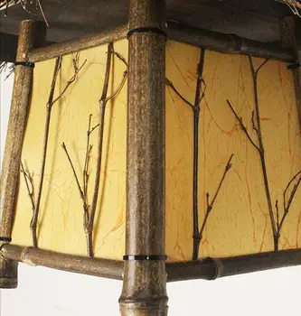 Roku Darbs Vintage Bambusa Kulons Gaismas Droplight Laternu Antikvariāts, Bēniņu Griesti Inn Restorāns, Kafejnīca, Bārs Mākslas Apdare Karājas Lampas