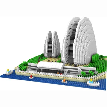 DIY Arhitektūras Bloki Modelis Sidnejas Operas Nams Radošo Dimanta Daļiņas Celtniecības Ķieģeļi, Bērns Izglītības Rotaļlietas, Celtniecības Bloki