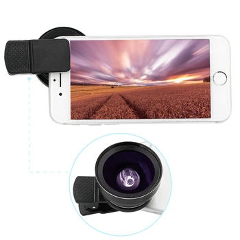 Girlwoman Tālrunis Lens kit 0.45 x Super Platleņķa & 12.5 x Super Makro Objektīvs, HD Kameras Objektīvs iphone 7 6s 8 Xiaomi redmi, ņemiet vērā, 5 mi