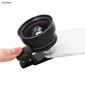 Girlwoman Tālrunis Lens kit 0.45 x Super Platleņķa & 12.5 x Super Makro Objektīvs, HD Kameras Objektīvs iphone 7 6s 8 Xiaomi redmi, ņemiet vērā, 5 mi