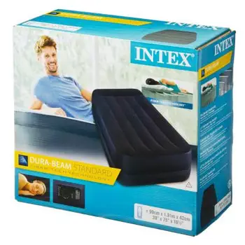 Intex gulta ganāmpulka twin, ar augstu pagalvi, elektriskā sūkņa