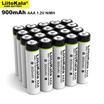 2-20PCS Sākotnējā LiitoKala 1.2 V AAA 900mAh NiMH Uzlādējamo Akumulatoru bateriju, Rotaļlietas,Tālvadības pults