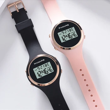 Modes Sievietes, Digitālo Pulksteņu Kleita Dāmas Led Elektronisko Kvarca Skatīties 2019 Unisex Pulkstenis Ūdensizturīgs rokas pulksteņi montre femme