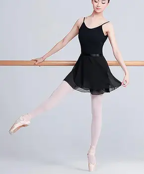 Meitenes, Baleta Tutu Svārki Deju Šifona Pamata Mini Pull-Par Wrap Svārki ar Jostas Kaklasaiti, Baleta latīņamerikas Dejas Prakse
