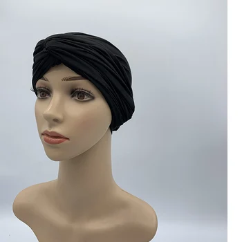 2020 Augstas Kvalitātes Zamšādas Turban Cepures Sievietēm Soild Krāsu Sieviešu Galvas Wraps Musulmaņu Turban Iekšējo Hijabs Islāma Lakatu Pārsegs