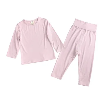 Baby Zēni Meitenes Cieto Apģērbu Komplekts Bērniem Ar Garām Piedurknēm Gadījuma Pidžamas Komplekts Bērniem, Mīkstu Kokvilnas Sleepwear Homewear Naktsveļu Tērpiem