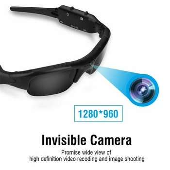 HD 1080P Saulesbrilles Mini Kameras Video Braukšanas Ieraksts Brilles video Konferences Viedās Brilles Videokameras Āra Kameras
