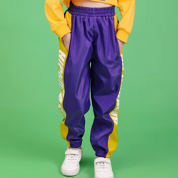 Džeza Deju Tērpi Hip Hop Bērniem Ar Garām Piedurknēm Ar Kapuci Kultūraugu Top Jogger Bikses Meitenēm Hiphop Drēbes Ielu Deju Skatuves Šovs Valkā
