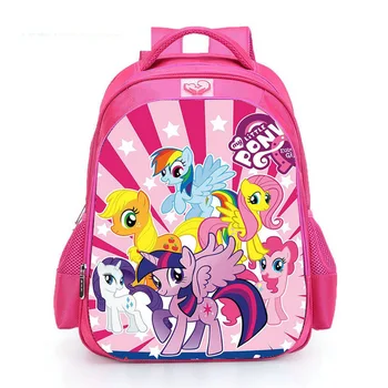 Rozā Mans Mazais Ponijs Schoolbag Bērniem ar 16 collu Skolēnu Unicorn Skolas soma Pusaugu Meitenes Gadījuma Ceļojuma bagpack dienas iepak