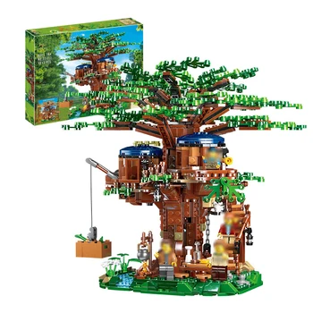 3000+GAB. Jaunas Koka Māja Lielāko Koku Modeli, Celtniecības Bloki, Idejas saderīgu 21318 Ķieģeļi Izglītības Rotaļlietas, Dāvanas Bērniem,