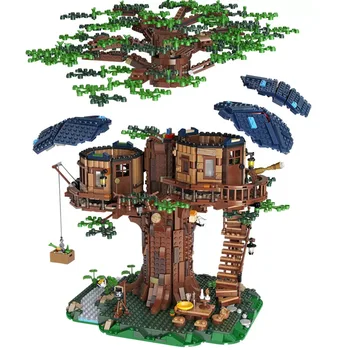 3000+GAB. Jaunas Koka Māja Lielāko Koku Modeli, Celtniecības Bloki, Idejas saderīgu 21318 Ķieģeļi Izglītības Rotaļlietas, Dāvanas Bērniem,