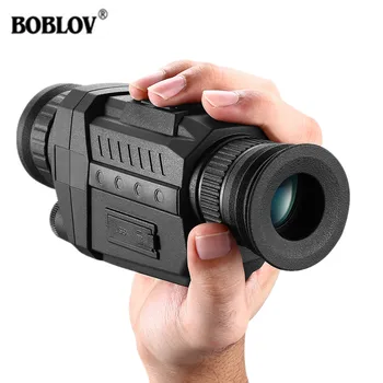 BOBLOV HD Digital Night Vision Monokulāri 5x40 Infrasarkano Nakts (IS) Vison Kamera, 720P Video/Atskaņošanas / 8.G Medību un Skautu Spēle
