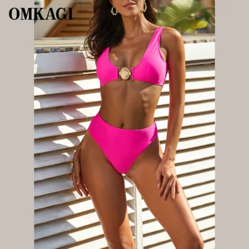 OMKAGI Jaunu Bikini, Peldkostīmi, Brazīlijas Sieviešu Peldkostīms Ir 2021. Vasarā Bikini Komplekts Pludmali, Valkāt Sexy Push Up Biquini Sieviešu Peldkostīms