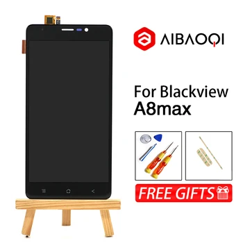 AiBaoQi Jaunu Oriģinālu 5.5 Collu Touch Screen+1280X720 LCD Displeju Montāžas Nomaiņa Blackview A8 Max Tālruņa modelis