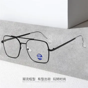 Kvadrātveida Datoru Brilles Sievietēm Staru Starojuma Gamin Briļļu Rāmji, Metāla Unisex Anti Zilā Gaisma Brilles Vīriešiem Optiskās