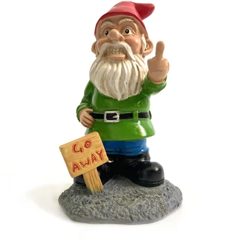 Sveķu Gnome Statuja Vertikālo vidējo pirkstu Ziemassvētku Saģērbt DIY Dārza Sveķu Rūķu Ziemassvētku Vecīša Mājās, Apdare, Rotājumi, dāvanas