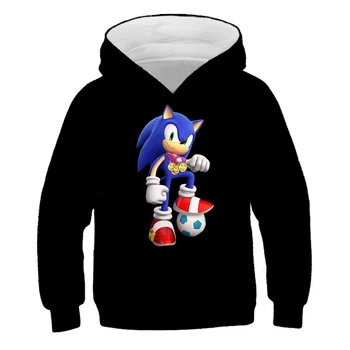 Super atdzist 3d Skaņas hoodies par pusaudžu meiteņu Drēbes Ģimenes Mario, Sonic Ezis Zēni hoodies Rudens Bērnu sporta Krekls Top