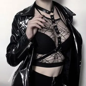 Jaunas Ādas Siksnām Sexy Krūtis Modelējoša Ķermeņa Vidukļa Josta Punk Gothic BDSM Verdzība Krūšturis Ķermeņa Verdzība PU Ādas Jostas Krūtīm