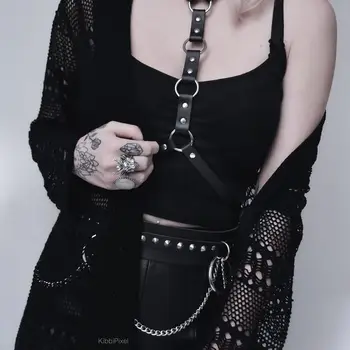 Jaunas Ādas Siksnām Sexy Krūtis Modelējoša Ķermeņa Vidukļa Josta Punk Gothic BDSM Verdzība Krūšturis Ķermeņa Verdzība PU Ādas Jostas Krūtīm