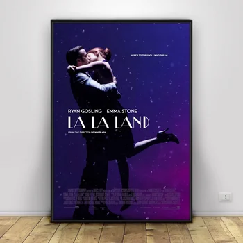 La La Land Filmas Plakāts, Foto Drukas Filmu Kino Sienu Dekors Ventilators Māksla