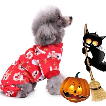 Karstā Pārdošanas Pet Cat Drēbes, Suņu Apģērbi Halloween Pet Kostīms Suņu Apģērbu Ziemassvētku Tērps Kaķis Jumpsuit Siltā Suņu Pidžamu 35
