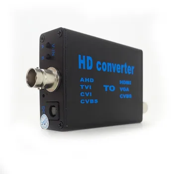 4 1 HD video signāla pārveidotājs AHD41 Pārveidotājs pārvērst AHD/TVI/CVI/CVBS signāla, HDMI/VGA/CVBS signālu ar strāvas adapteri