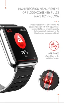 KAIHAI H69 EKG PPG SpO2 HRV fitnesa veselības smart skatīties vīrieši elektronisko asins spiediena mērīšana Sirds ritma monitors smartwatch