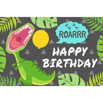 Dinozauru Tēmu Dzimšanas dienas svinības Fons Karikatūra Jaundzimušie 1. Dzimšanas dienu, Fotogrāfijā Fona Photobooth Piederumi Aksesuāri