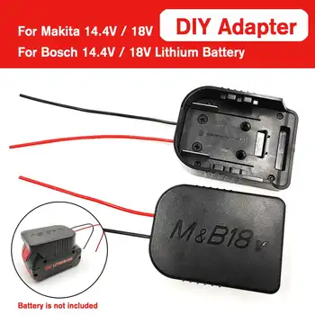 DIY Conneting Vadu Izejas Adaptera Kabeli, Lai Par Makita Bosch 14,4 V/18V Litija Akumulators Pārvērst Akumulatora DIY Kabeļu Izvades